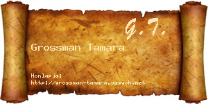 Grossman Tamara névjegykártya