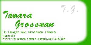 tamara grossman business card
